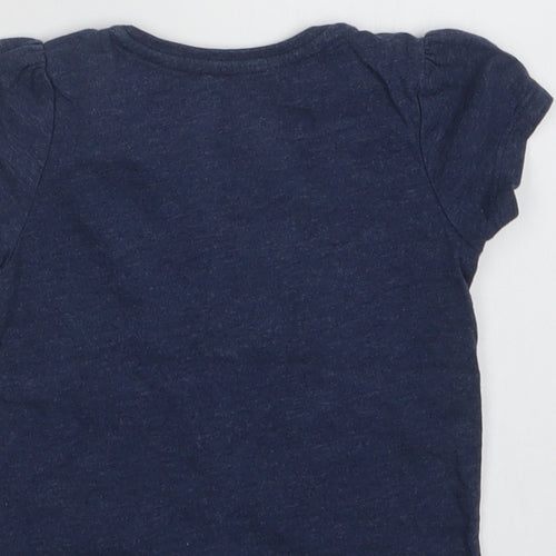 Primark Baby Blue  Cotton Basic T-Shirt Size 18-24 Months Crew Neck  - Hello Cutie