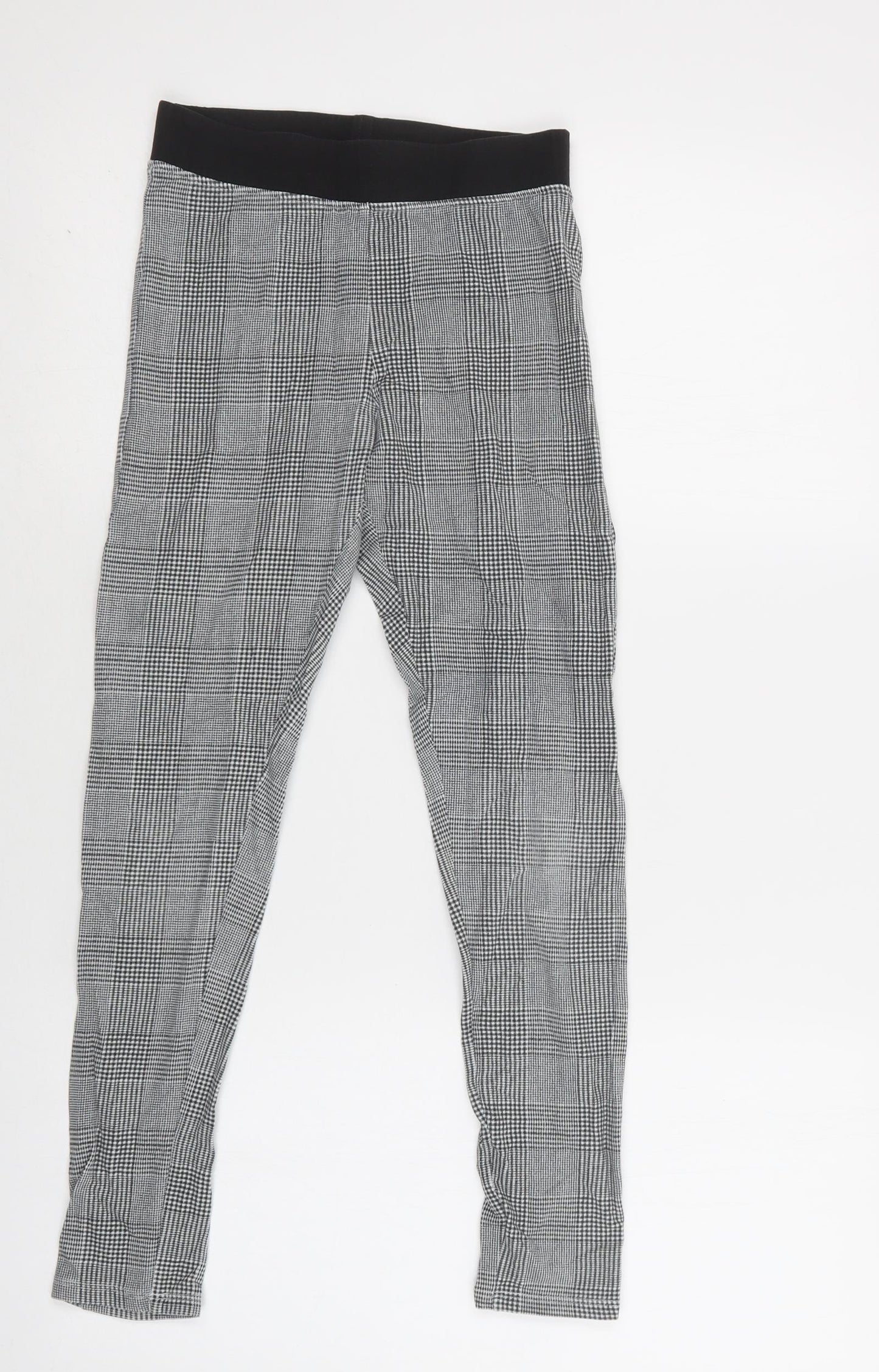 H&M Girls Green Check Cotton Jegging Trousers Size 11-12 Years  Regular  - Leggings