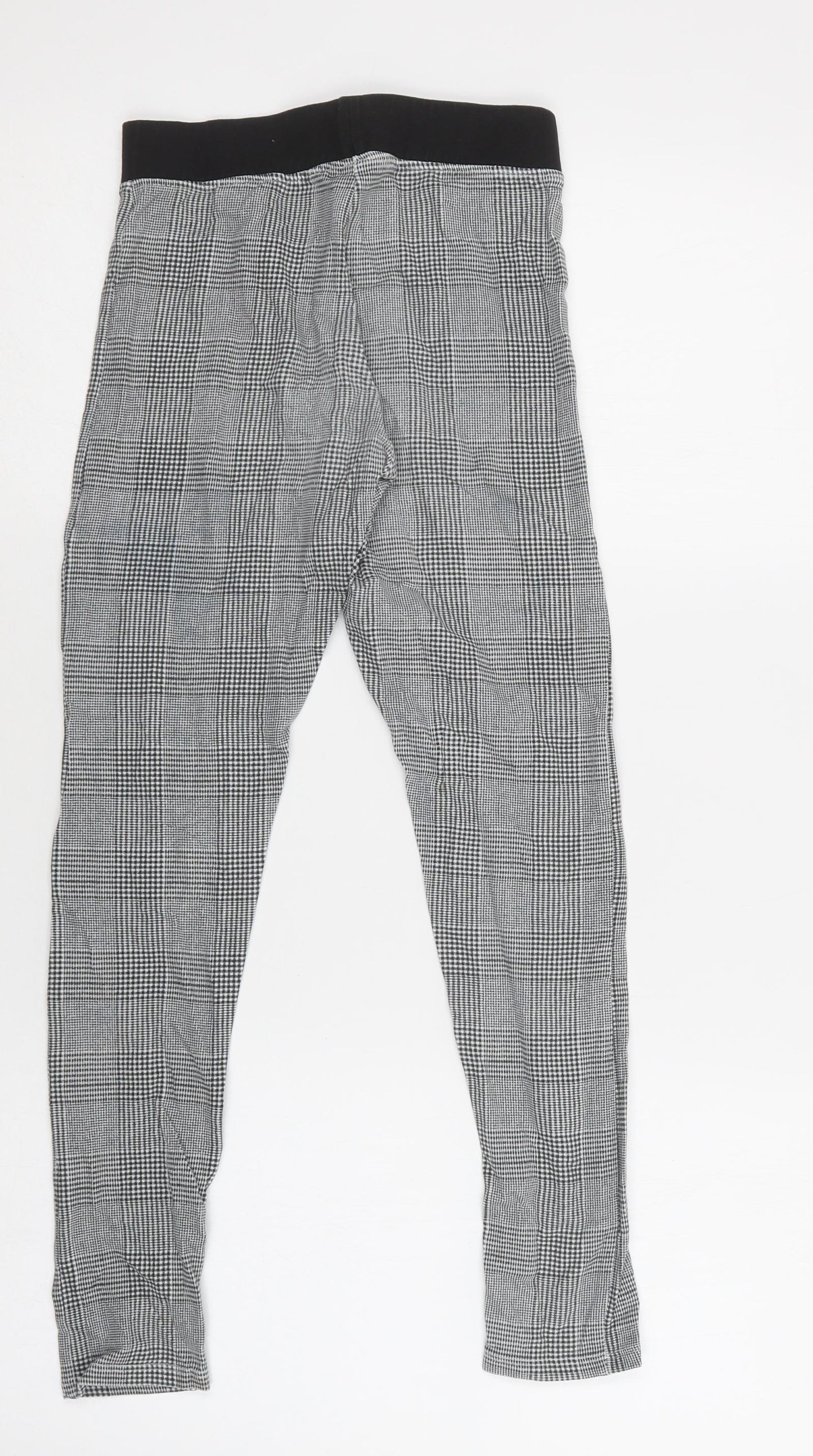 H&M Girls Green Check Cotton Jegging Trousers Size 11-12 Years  Regular  - Leggings