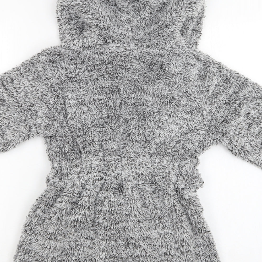 Nutmeg Boys Grey  Polyester  Robe Size 6-7 Years