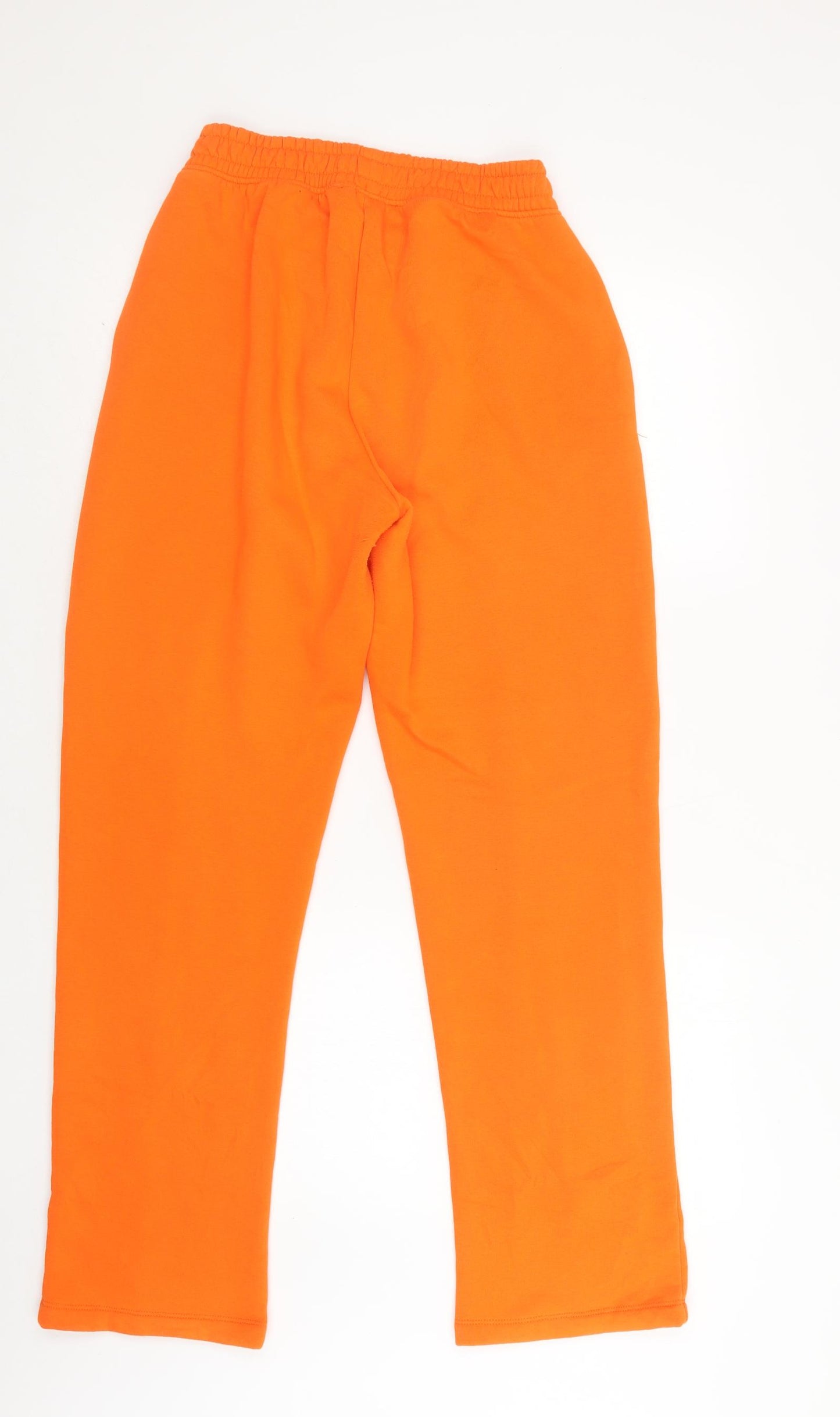 Primark Womens Orange  Cotton Jogger Trousers Size S L31 in Regular