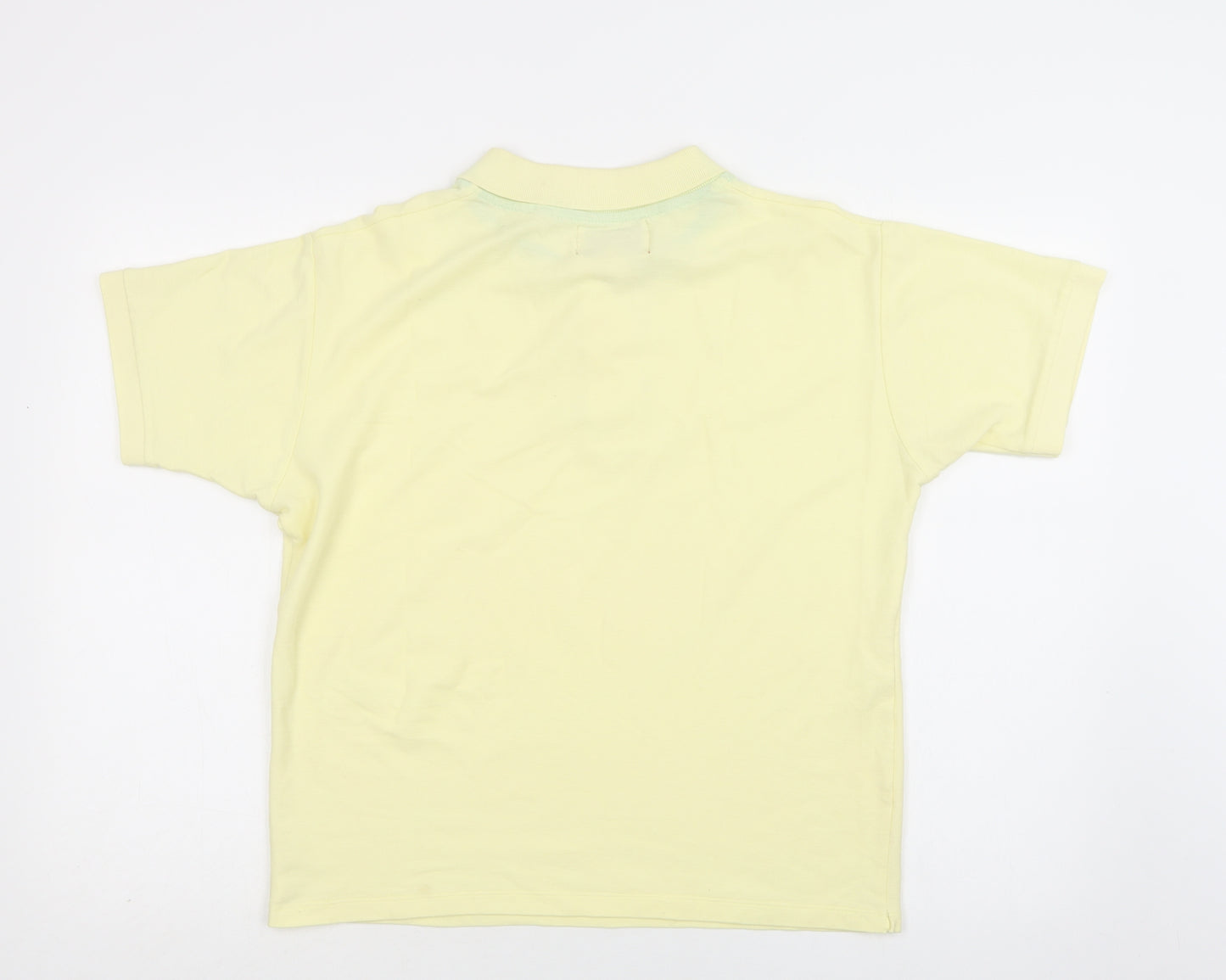 Hutson Harbour Mens Yellow    Polo Size S Collared Button