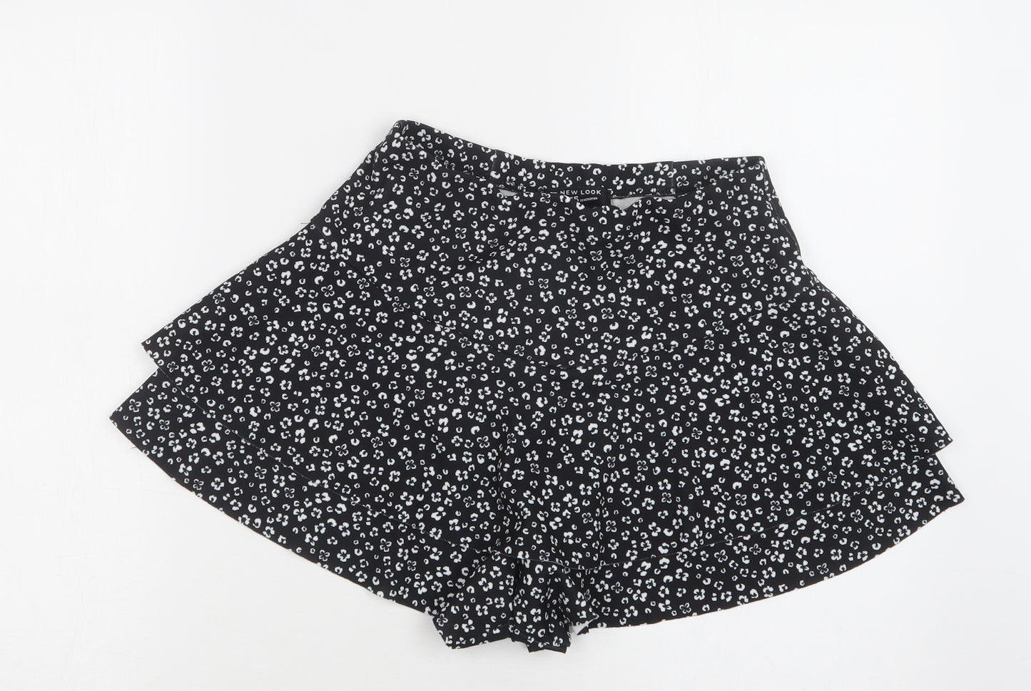 New Look Girls Black Floral Polyester A-Line Skort Size 12-13 Years  Regular