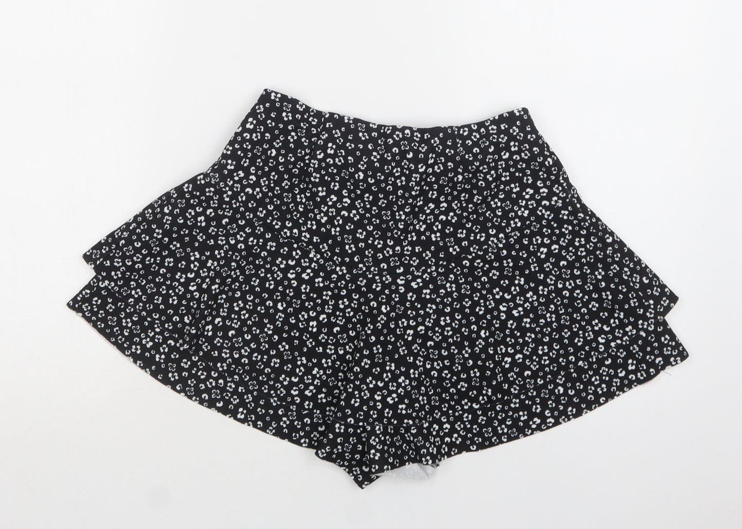 New Look Girls Black Floral Polyester A-Line Skort Size 12-13 Years  Regular