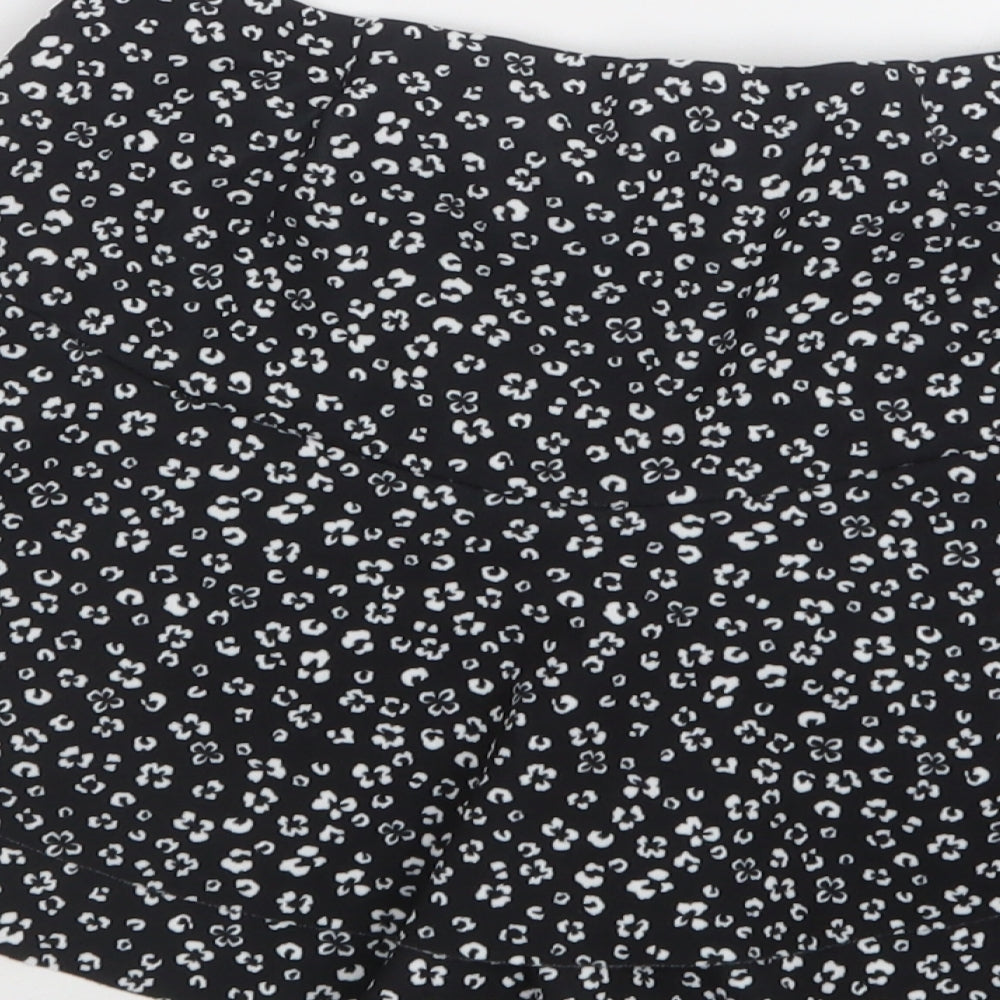 New Look Girls Black Floral Polyester A-Line Skort Size 12-13 Years  Regular
