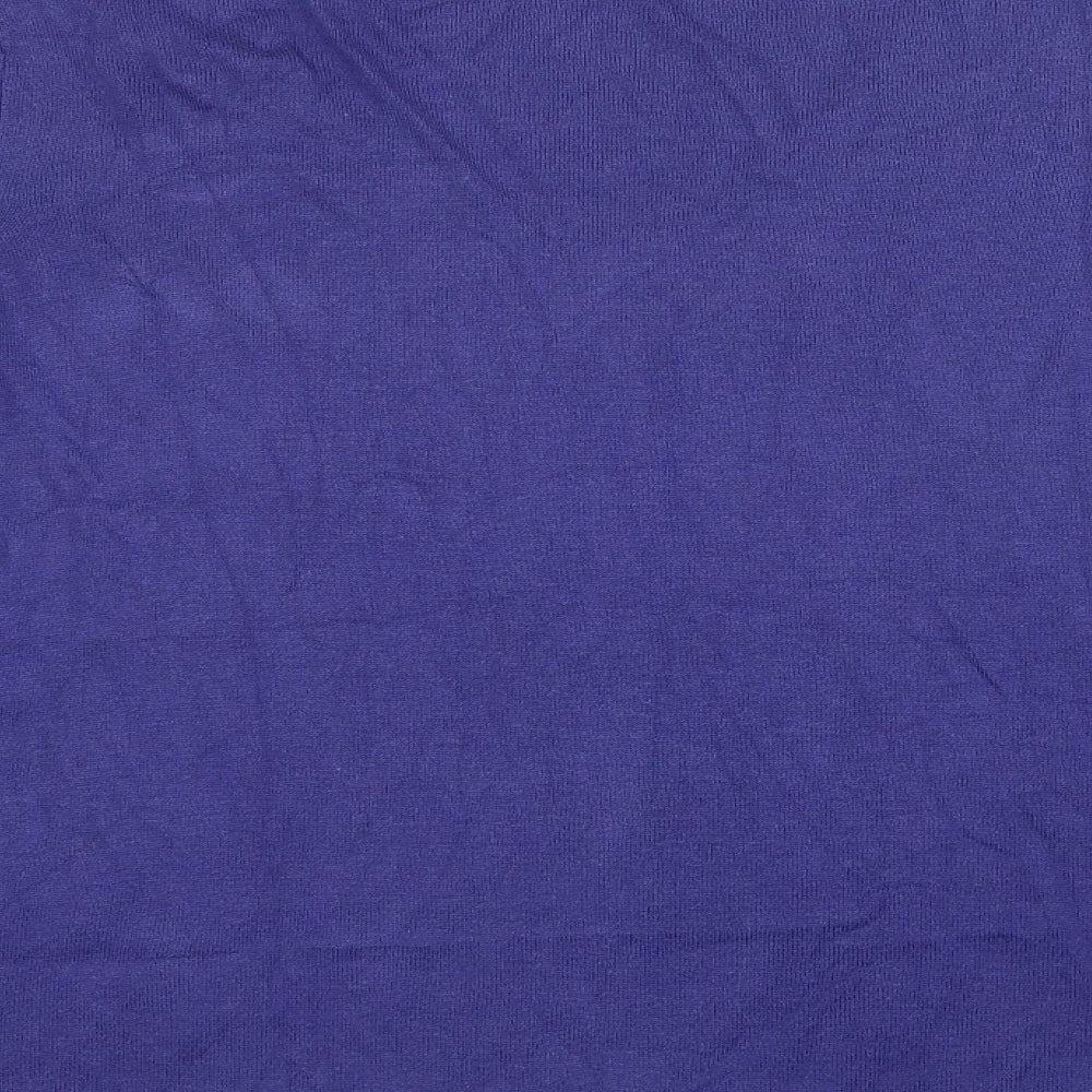 Preworn Womens Purple  Viscose Basic Blouse Size 30 V-Neck