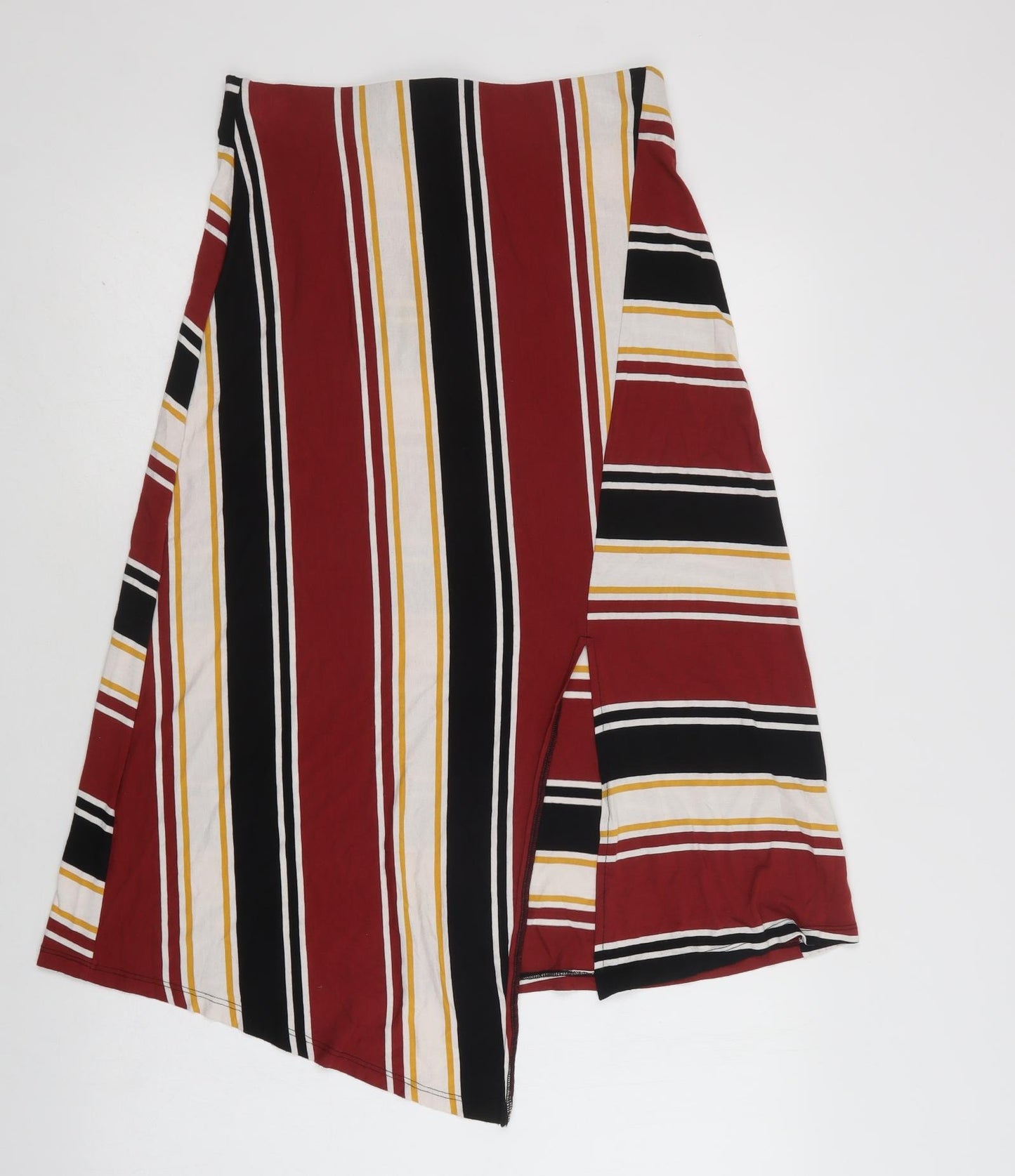 F&F Womens Multicoloured Striped Viscose A-Line Skirt Size 10