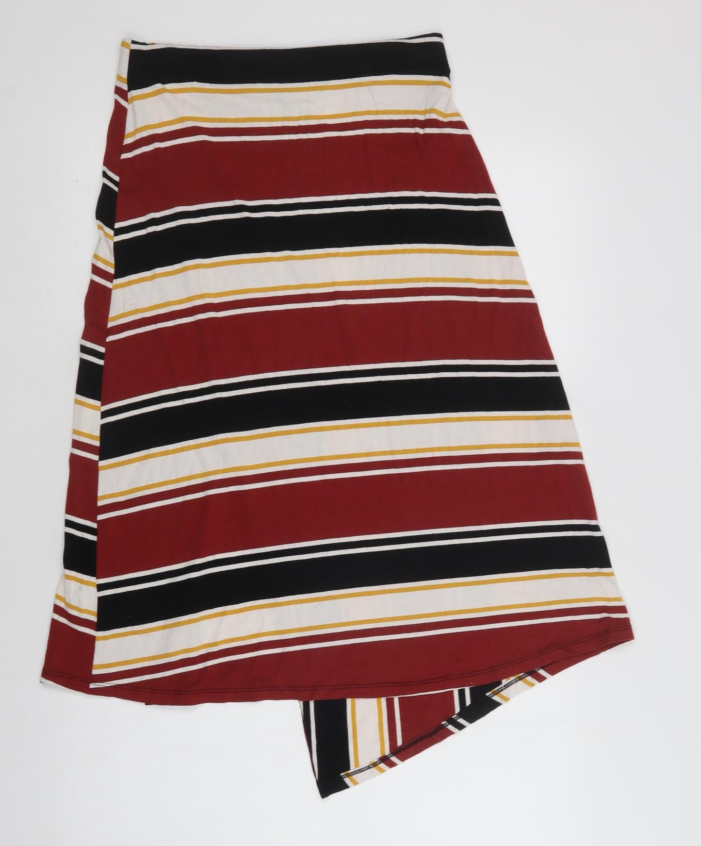 F&F Womens Multicoloured Striped Viscose A-Line Skirt Size 10