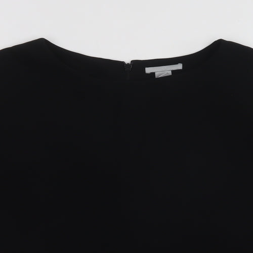 H&M Womens Black  Polyester Basic Blouse Size S Round Neck