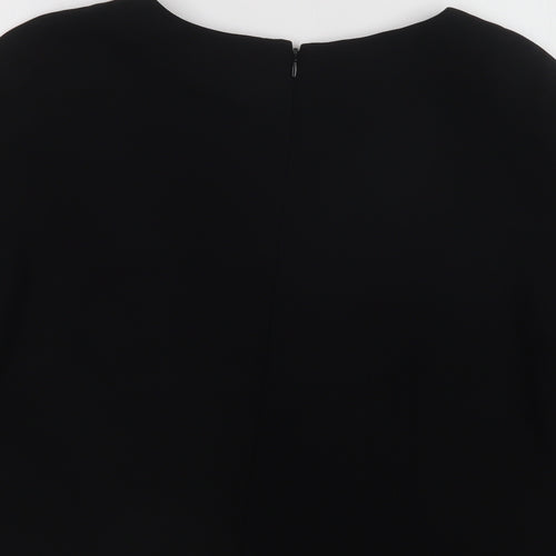 H&M Womens Black  Polyester Basic Blouse Size S Round Neck