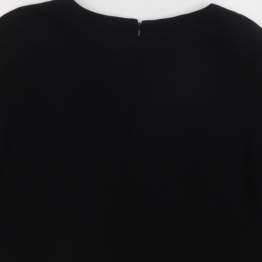 H&M Womens Black  Polyester Basic Blouse Size S Round Neck