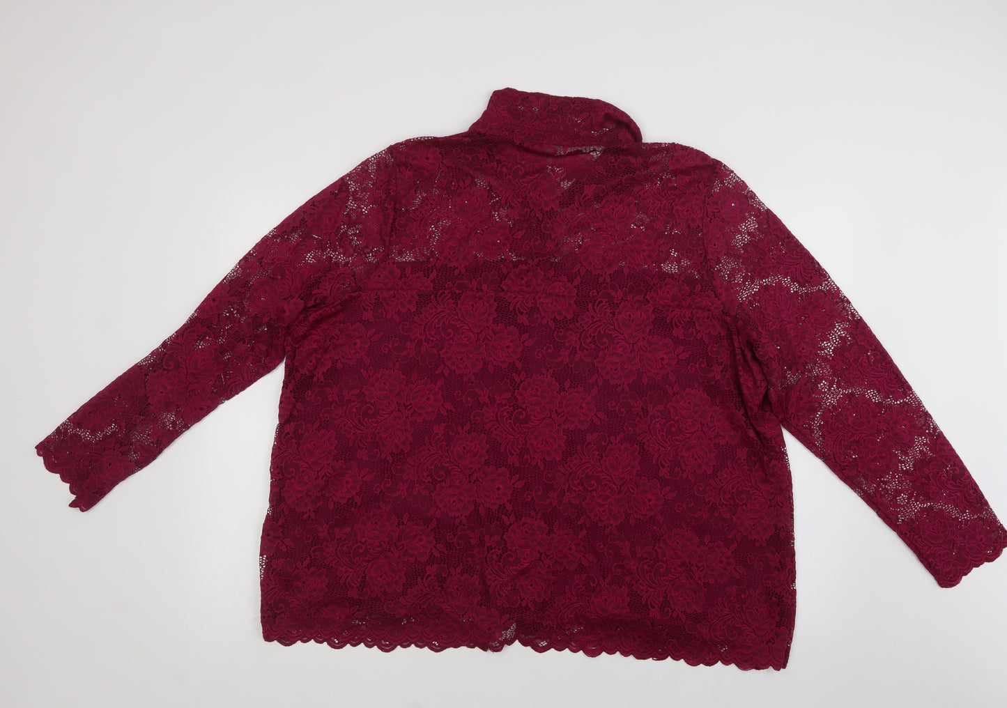Per Una Womens Purple  Polyamide Basic Blouse Size 24 Collared