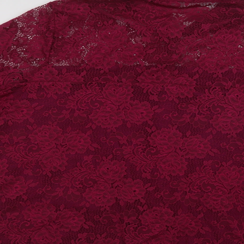 Per Una Womens Purple  Polyamide Basic Blouse Size 24 Collared