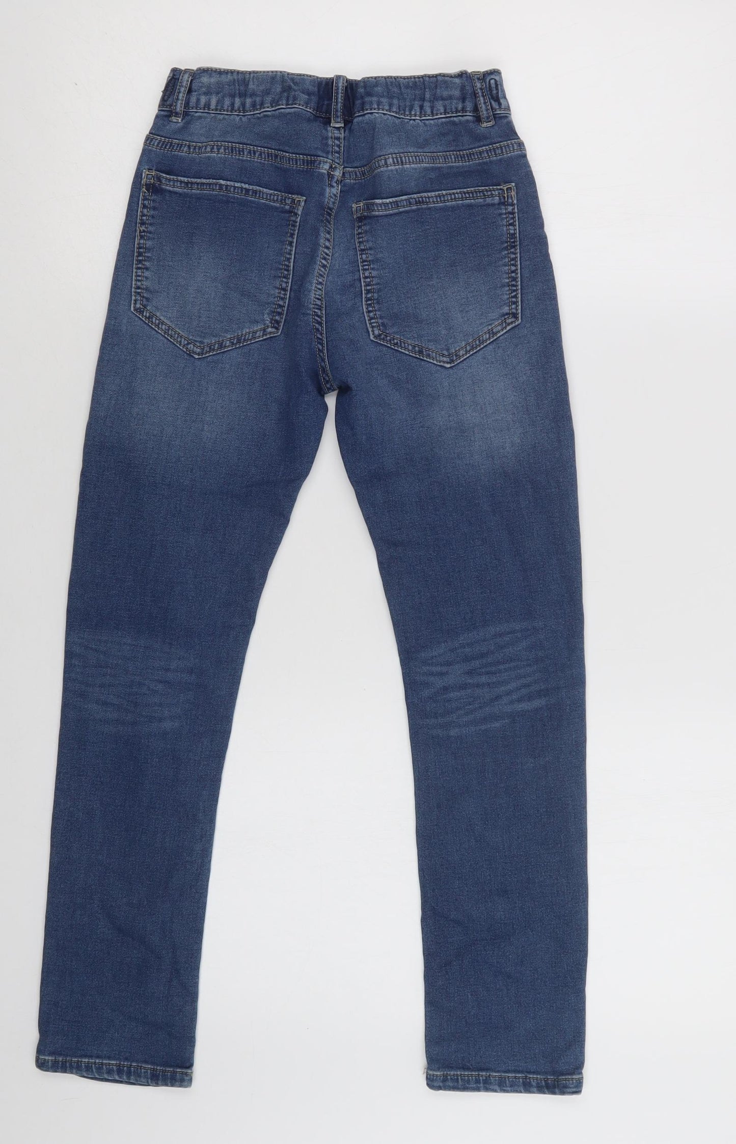 NEXT Girls Blue  Cotton Skinny Jeans Size 10 Years  Regular Button