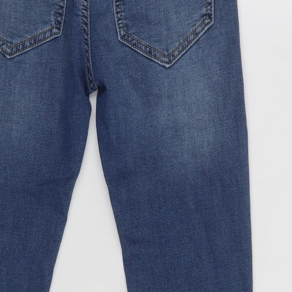 NEXT Girls Blue  Cotton Skinny Jeans Size 10 Years  Regular Button