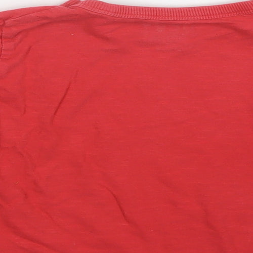 NEXT Baby Red  Cotton Basic T-Shirt Size 12-18 Months Crew Neck
