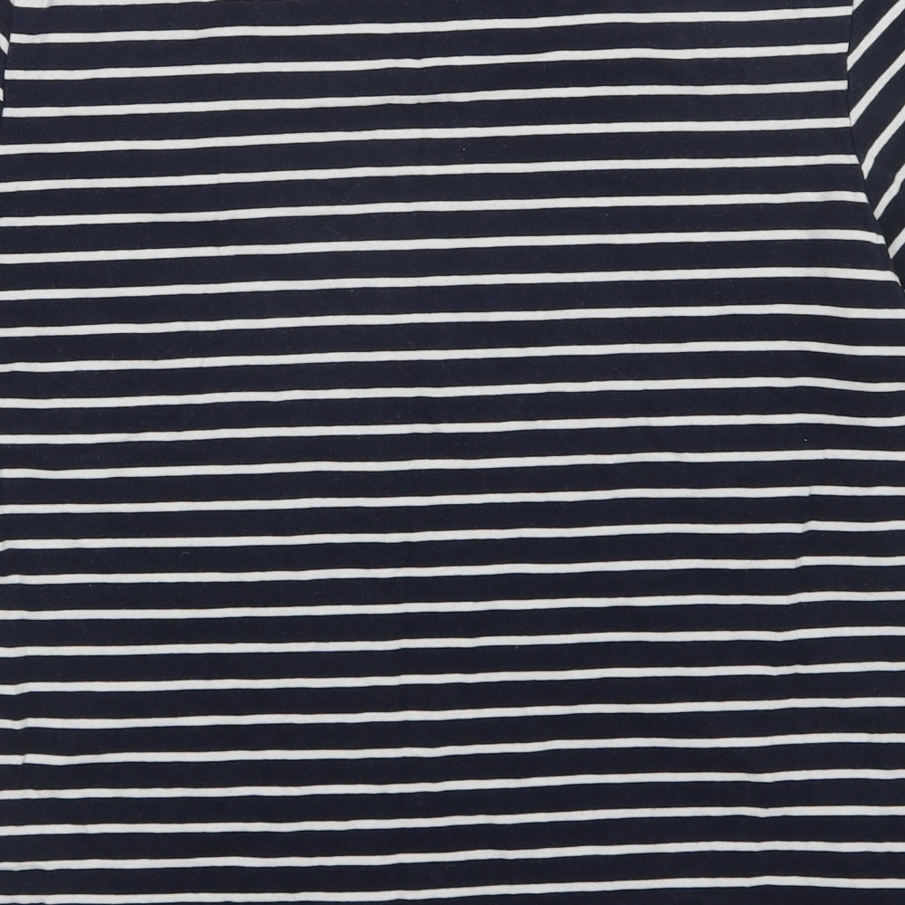 Primark Womens Blue Striped Cotton Basic T-Shirt Size 18 Crew Neck