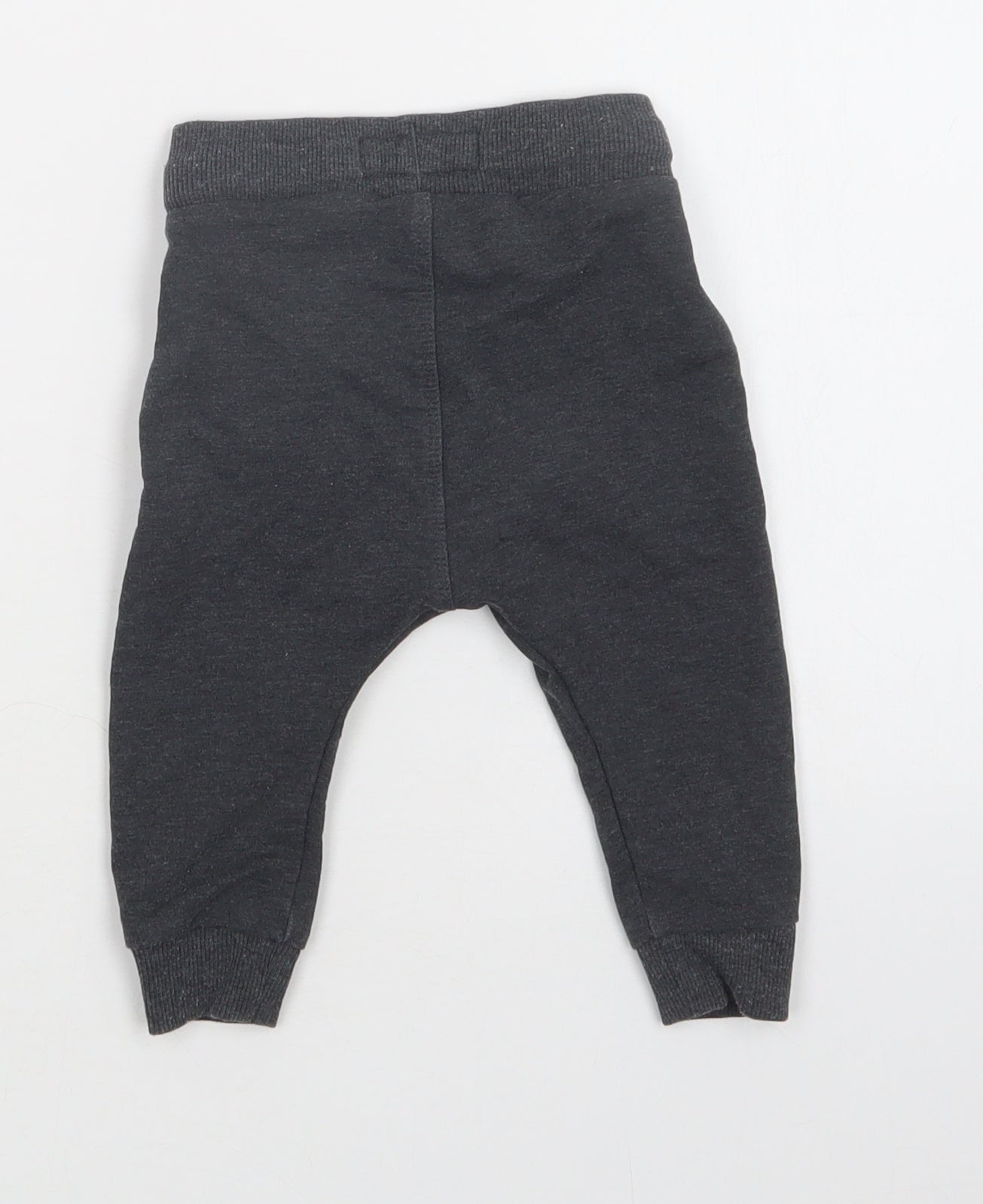 NEXT Baby Grey  Cotton Jogger Trousers Size 6-9 Months  Drawstring