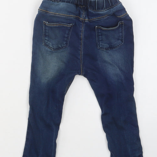 TU Baby Blue  Cotton Jogger Jeans Size 12-18 Months  Drawstring