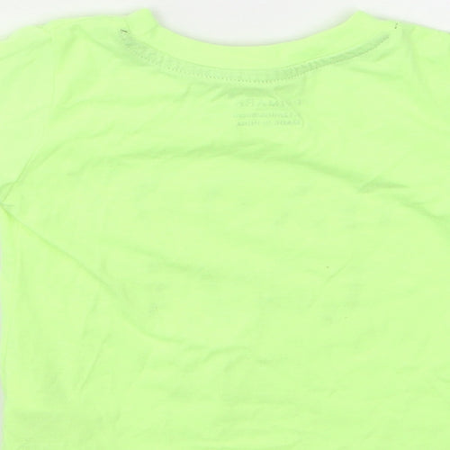 Primarkj Baby Green  Polyester Basic T-Shirt Size 9-12 Months Crew Neck
