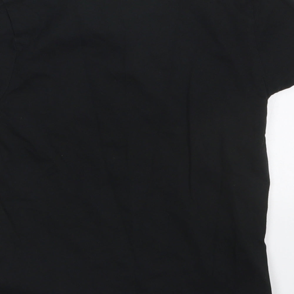 Levi's Girls Black  Cotton Basic T-Shirt Size 6 Years Round Neck Pullover
