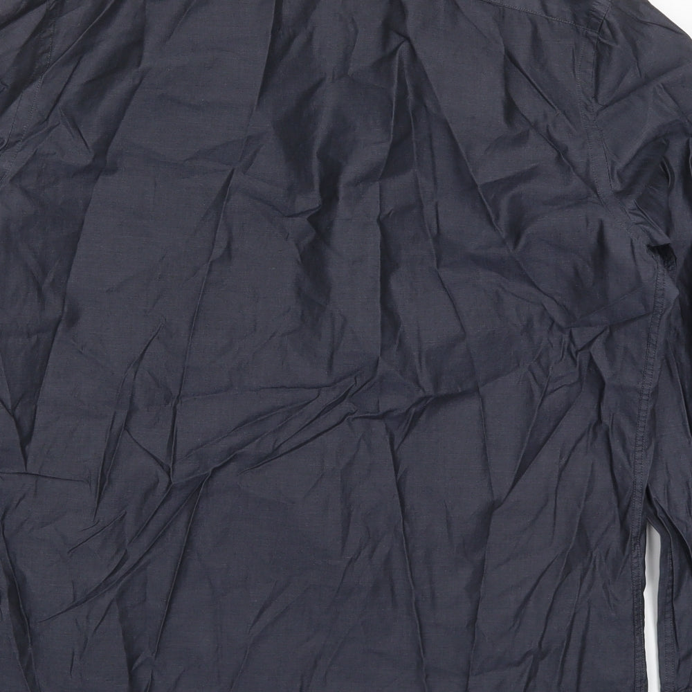 NEXT Mens Blue  Cotton  Dress Shirt Size 16 Collared Button