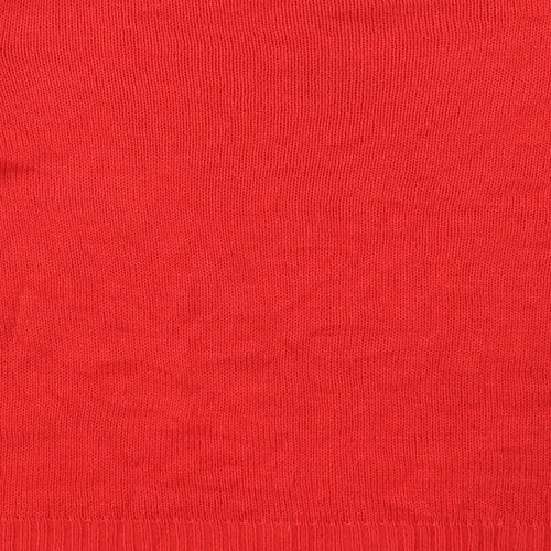 H&M Womens Red Round Neck  Acrylic Pullover Jumper Size L