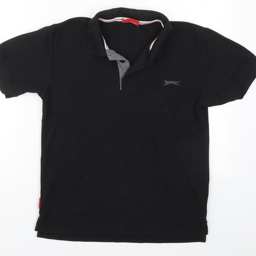 Sazenger Mens Black  Polyester  Polo Size XS Collared Pullover