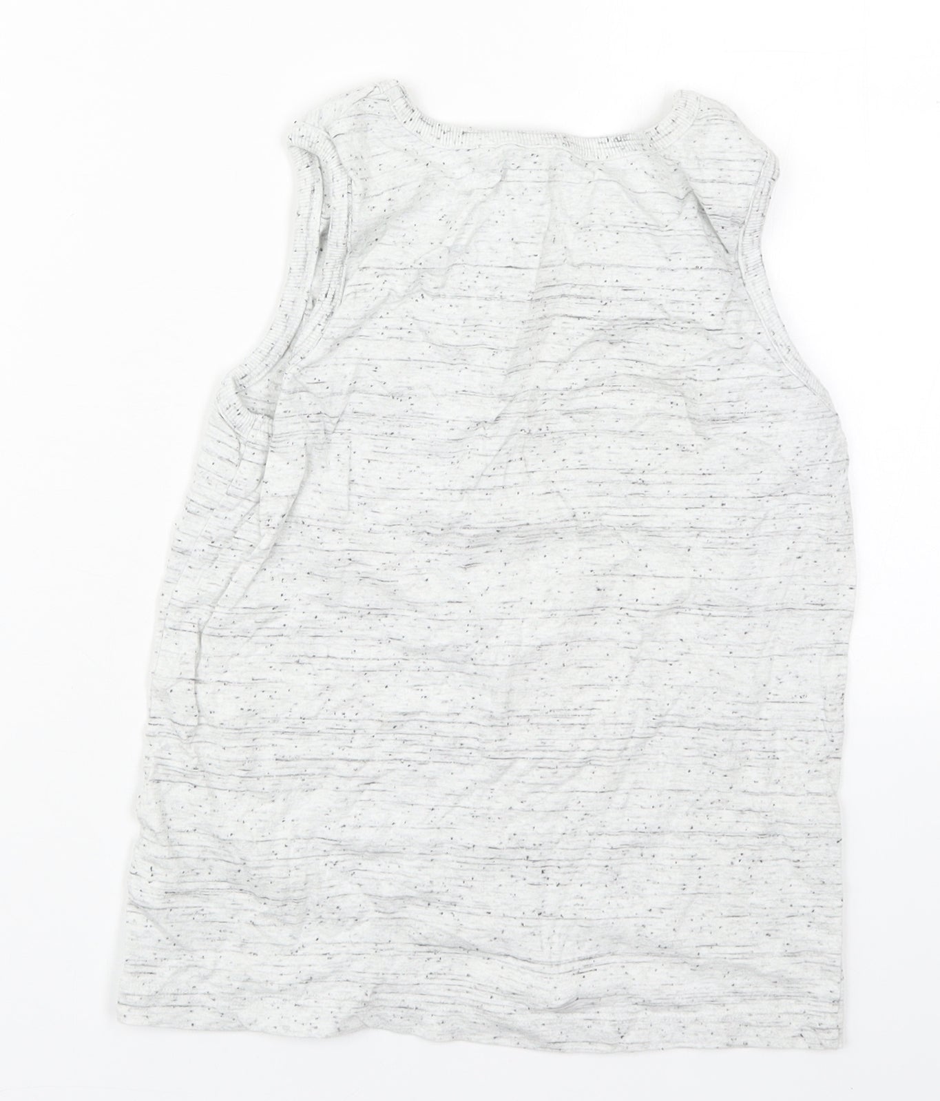 NEXT Boys Grey  Cotton Basic Tank Size 9 Years Round Neck Pullover