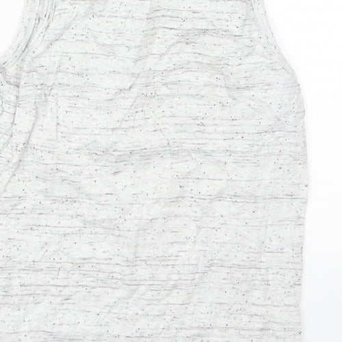 NEXT Boys Grey  Cotton Basic Tank Size 9 Years Round Neck Pullover
