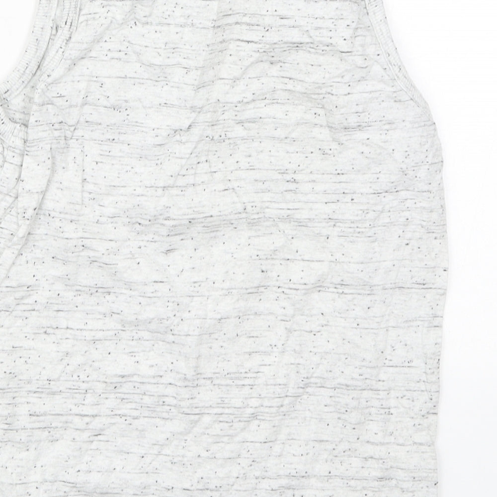 NEXT Boys Grey  Cotton Basic Tank Size 9 Years Round Neck Pullover