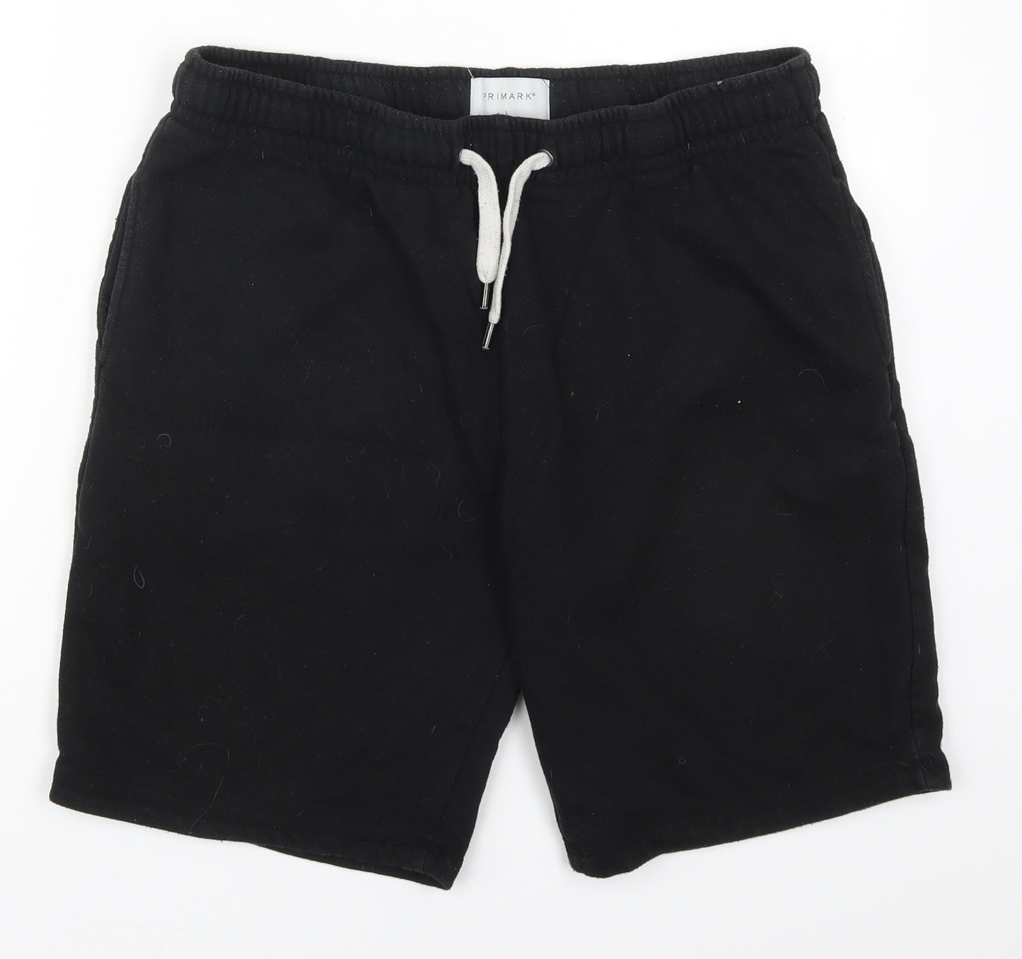Primark Mens Black  Cotton Sweat Shorts Size L L9 in Regular Drawstring