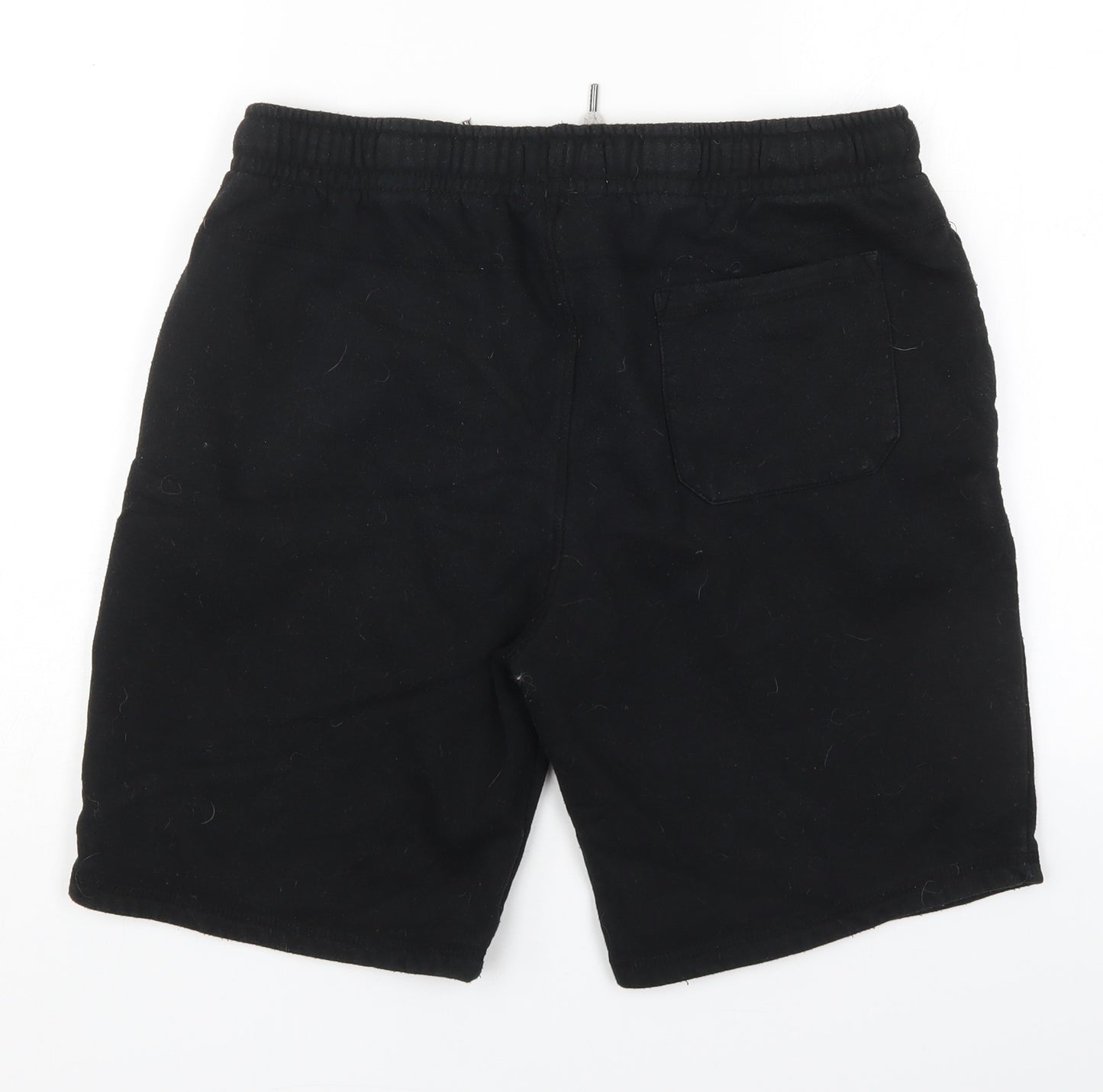 Primark Mens Black  Cotton Sweat Shorts Size L L9 in Regular Drawstring