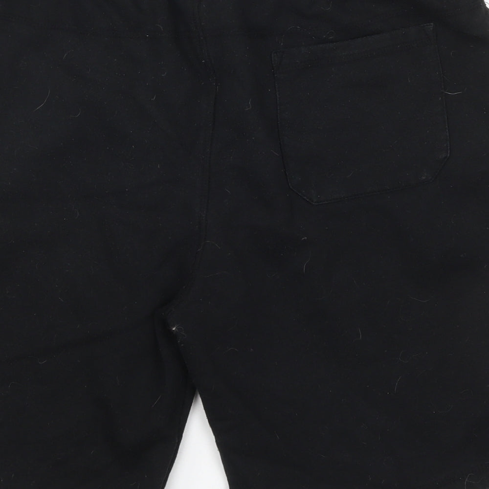Primark Mens Black  Cotton Sweat Shorts Size L L9 in Regular Drawstring