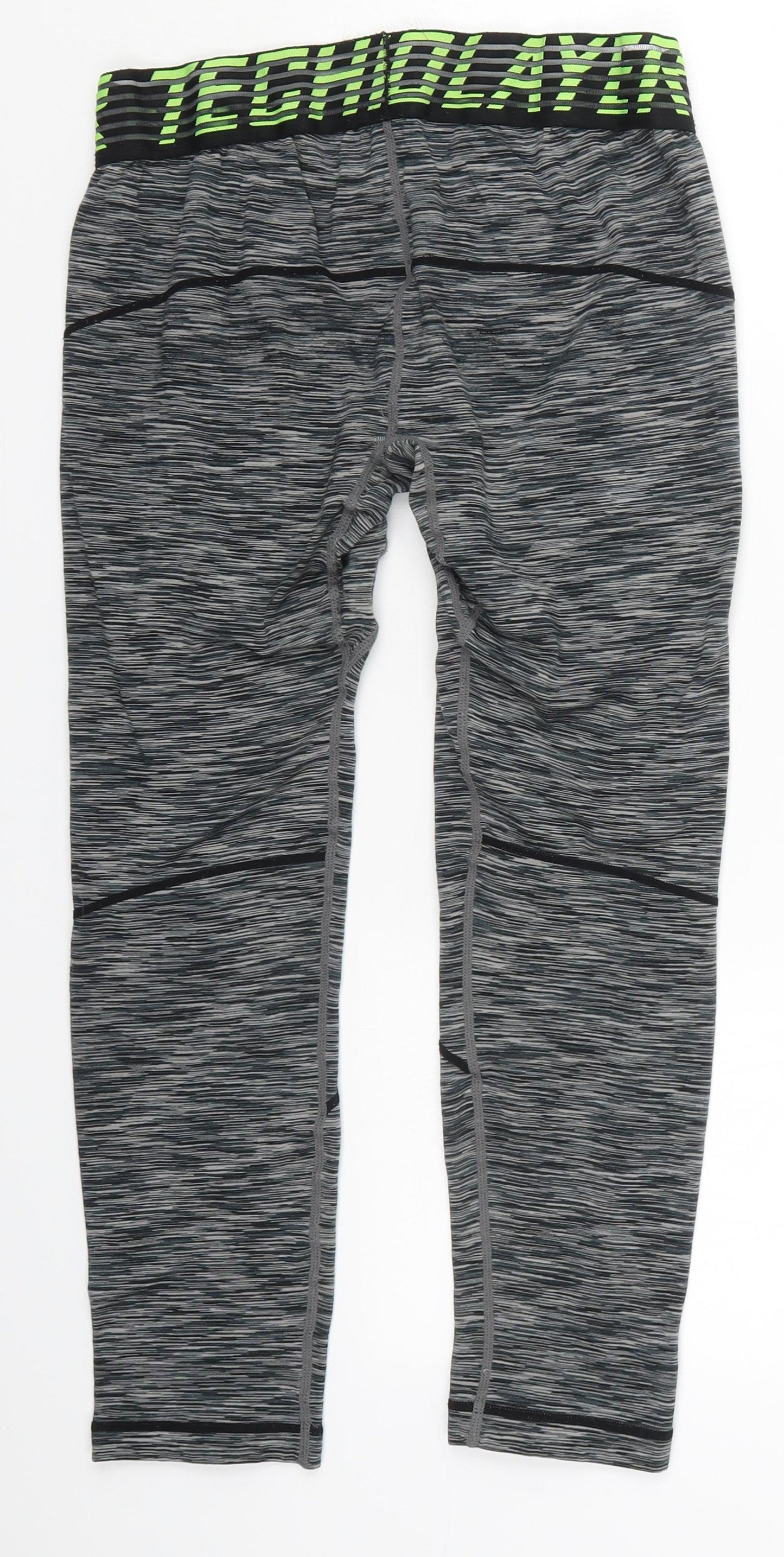 Primark Womens Grey  Polyester Cropped Leggings Size L L23 in Regular