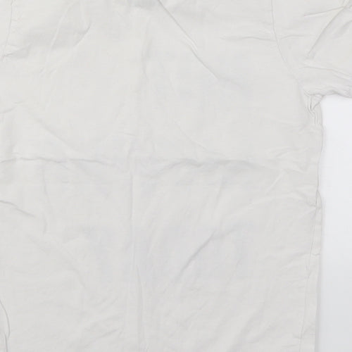 Matalan Boys White  Cotton Basic T-Shirt Size 10-11 Years Crew Neck Pullover - Not Moving Today