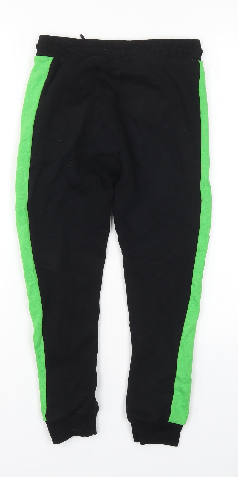 George Boys Black  Cotton Straight Jeans Size 8-9 Years  Regular Drawstring - Green Xbox