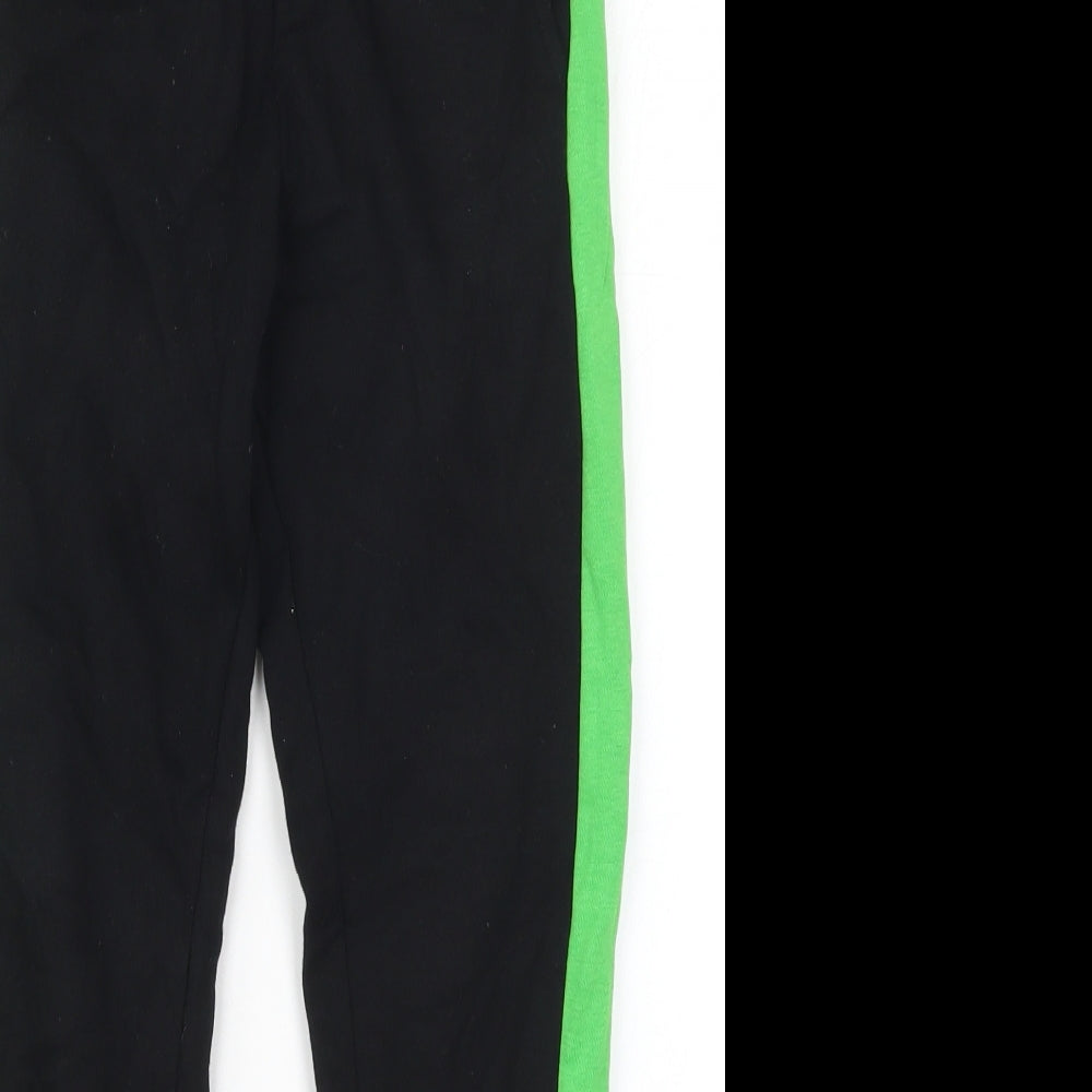 George Boys Black  Cotton Straight Jeans Size 8-9 Years  Regular Drawstring - Green Xbox