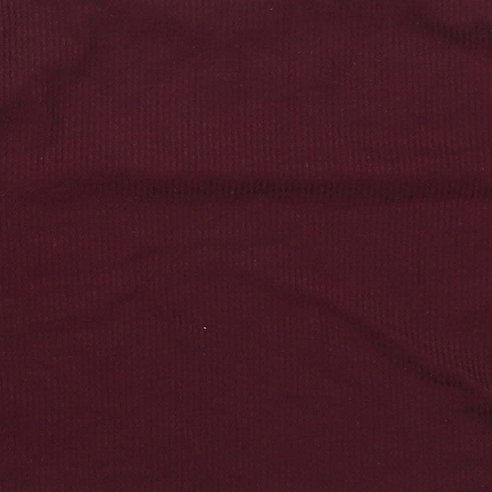 Missguided Womens Purple  Polyester Basic T-Shirt Size 8 Round Neck