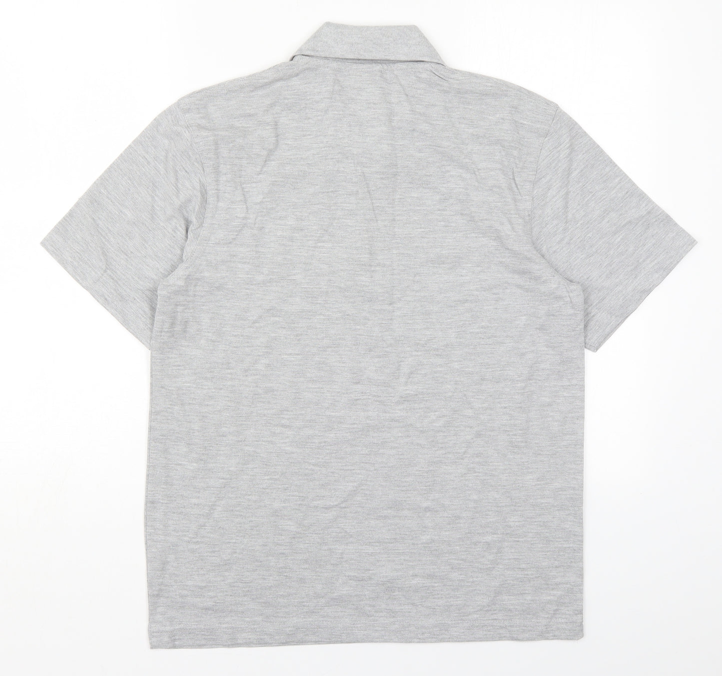 Uneek Mens Grey  Polyester  Polo Size S Collared Pullover