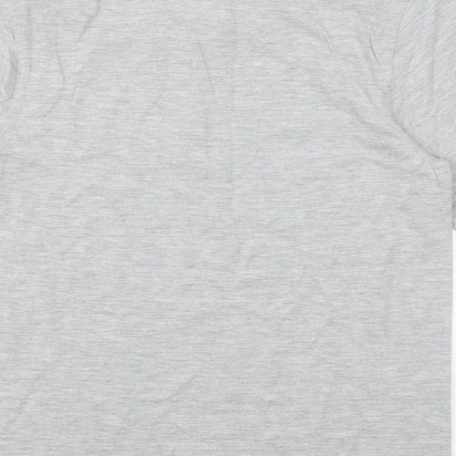 Uneek Mens Grey  Polyester  Polo Size S Collared Pullover