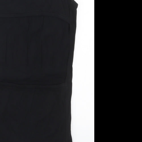 Topshop Womens Black  Cotton Bodysuit One-Piece Size 6  Button - Welcome to Paradise