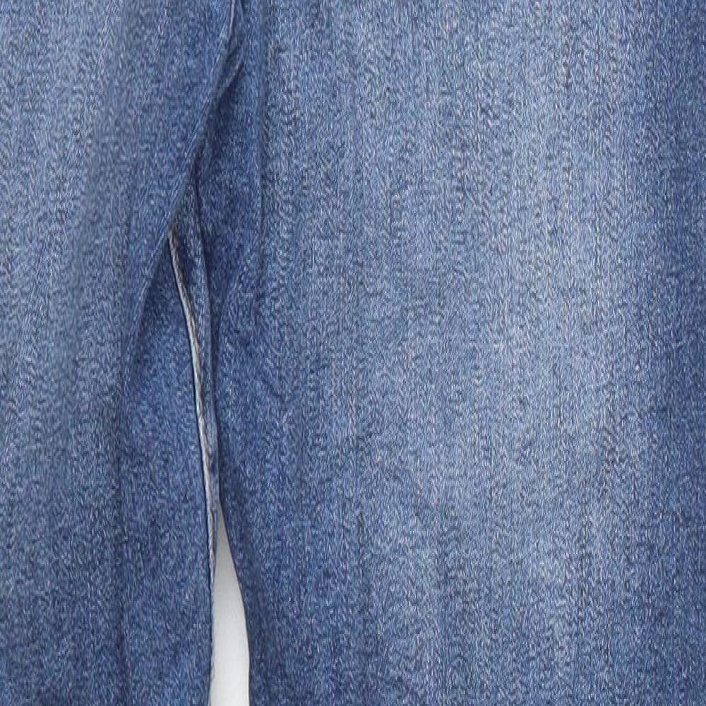 H&M Mens Blue  Cotton Skinny Jeans Size 33 L30 in Regular Button