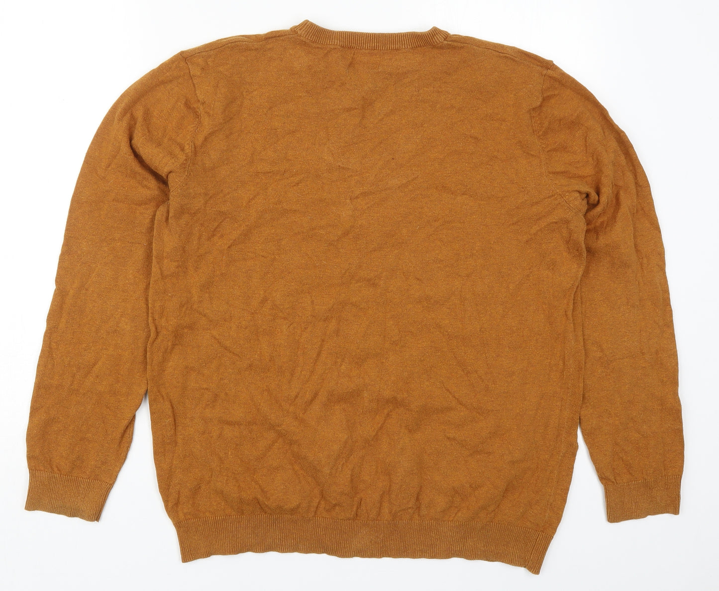 Matalan Mens Brown Round Neck  Cotton Pullover Jumper Size L