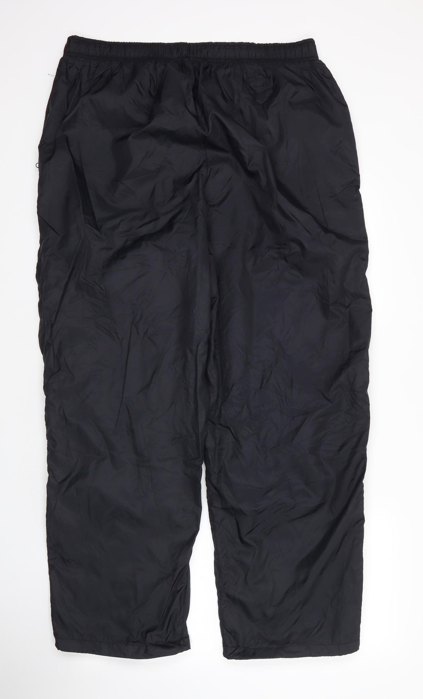 Nike Mens Black  Nylon Sweatpants Trousers Size XL L31 in Regular Drawstring