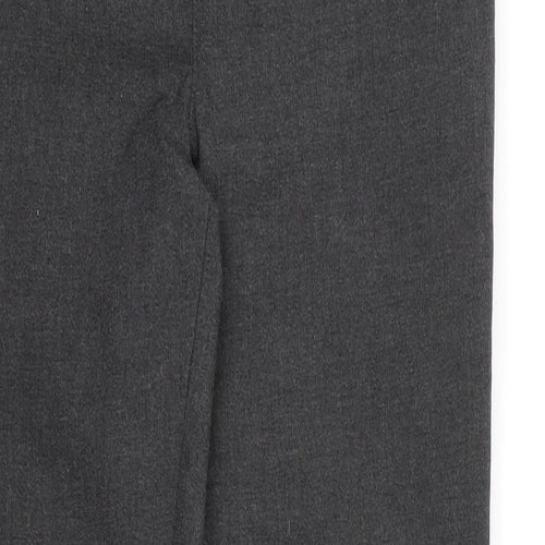 M&S Girls Grey  Viscose Carpenter Trousers Size 11 Years L26 in Regular Zip