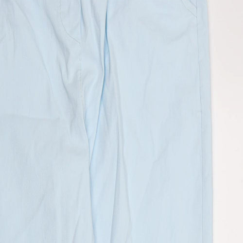 Preworn Womens Blue  Viscose Carrot Trousers Size 3XL L28 in Regular Drawstring