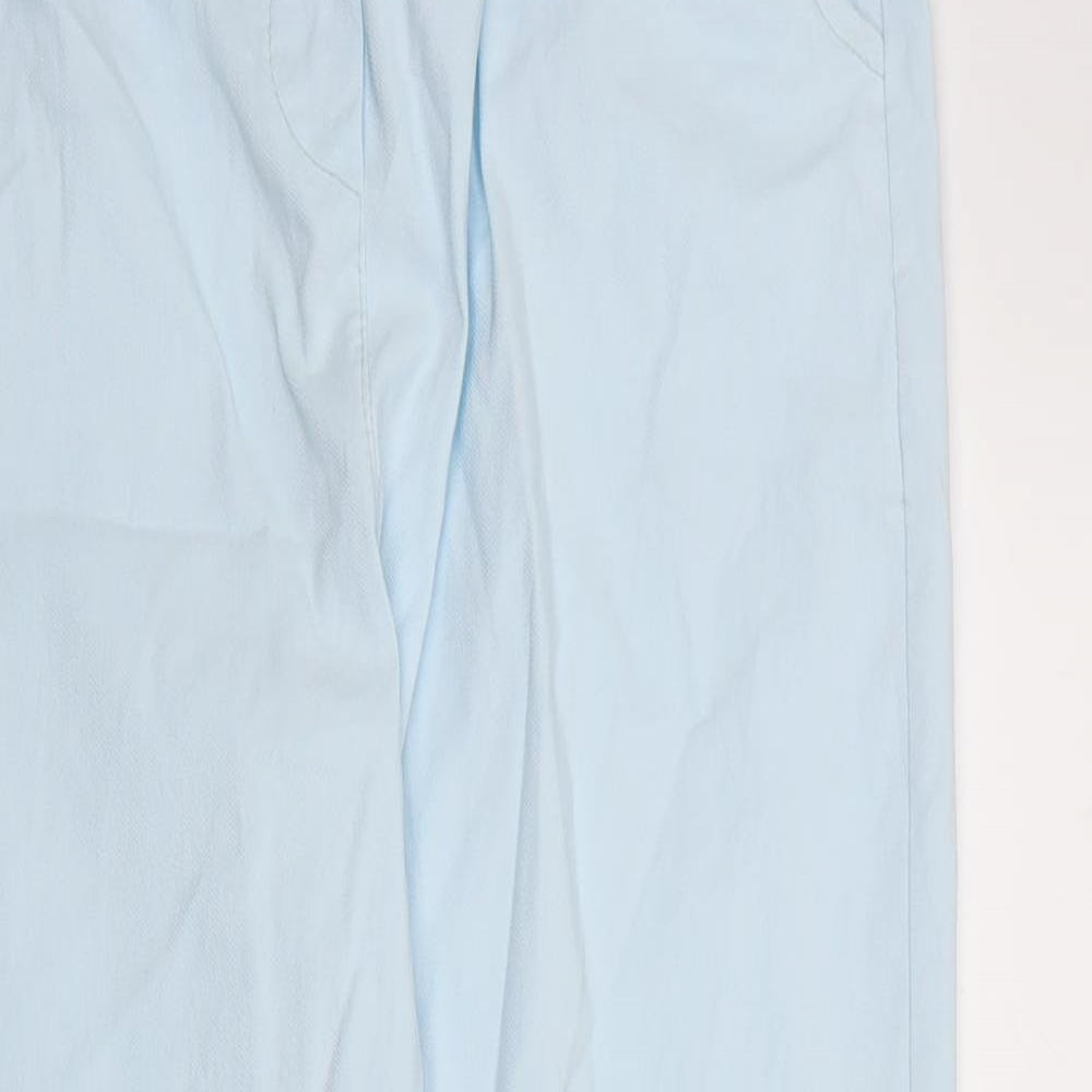 Preworn Womens Blue  Viscose Carrot Trousers Size 3XL L28 in Regular Drawstring