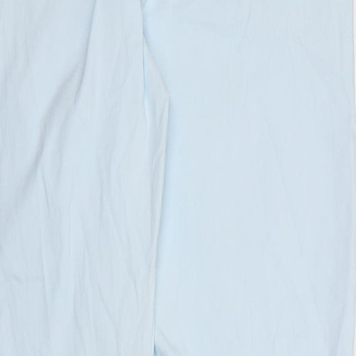 Preworn Womens Blue  Viscose Carrot Trousers Size 3XL L28 in Regular Drawstring