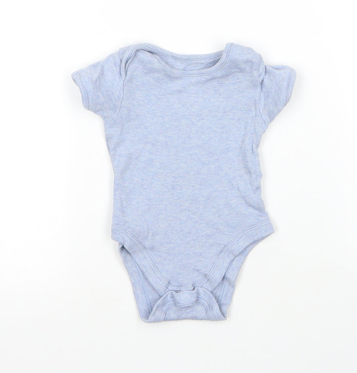 George Baby Blue Cotton Babygrow One-Piece Size 3-6 Months Snap